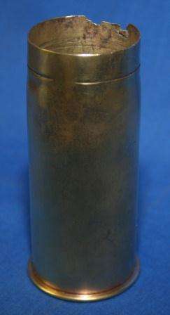 BOER WAR 37MM VICKERS MAXIM (VSM) POM-POM SHELL, BRASS ARTILLERY SHELL CASE