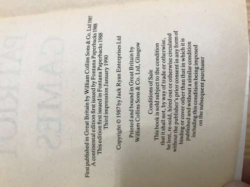 TOM CLANCY - PATRIOT GAMES