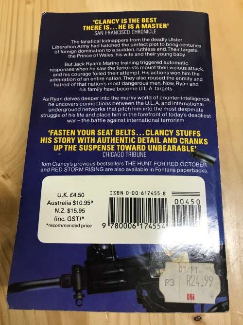 TOM CLANCY - PATRIOT GAMES