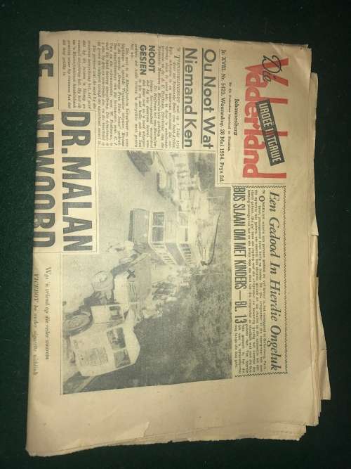 DIE VADERLAND NEWSPAPER- 26 MAY 1954
