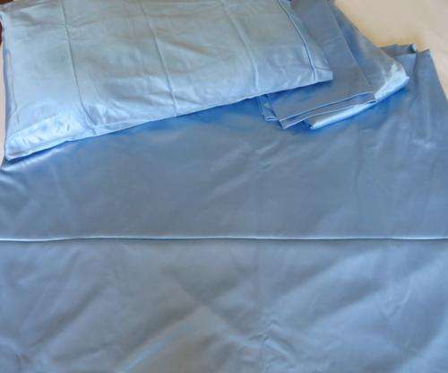Sky Blue Satin Linen Set