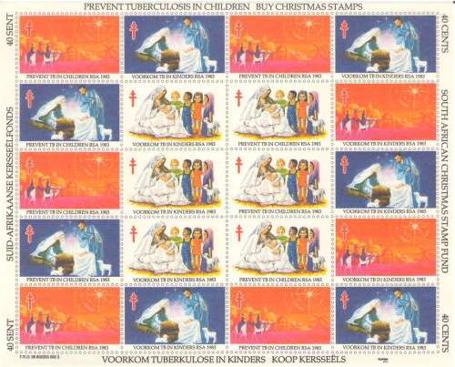 CHRISTMAS STAMPS 1983 FULL SHEETS UMM