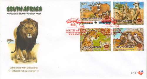 7.13 KGALAGADI 7TH SERIES FDC AS ISSUED