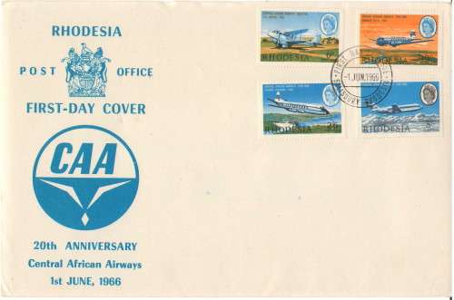 RHODESIA 1966 CAA AIRWAYS ON  ILLUSTRATED FDC