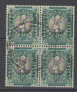 OFFICIAL SACC O24A ½D VFU BLOCK OF 4 CV R500  SEE BELOW