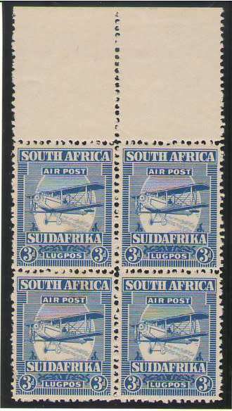 SACC 26 3D AIRMAIL MARGINAL BLOCK OF 4 UMM/VLMM