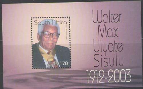 1567 WALTER SISULU MINIATURE SHEET UMM