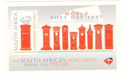 1068 WORLD POST DAY MINIATURE SHEET UMM