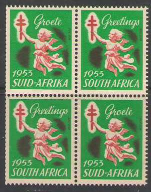 CHRISTMAS STAMPS 1953 UMM BLOCK OF 4