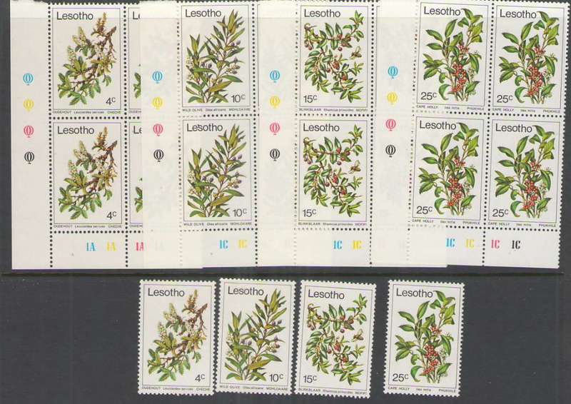 LESOTHO 1978 TREES FULL SET OF CONTROLS PLUS SINGLES UMM