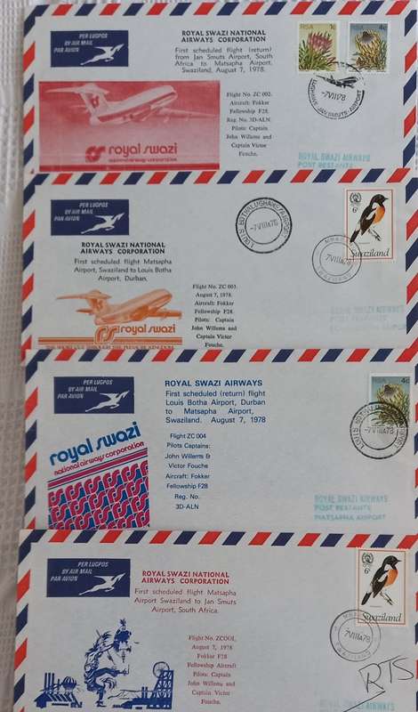 ROYAL SWAZI FLIGHT COVERS X 4