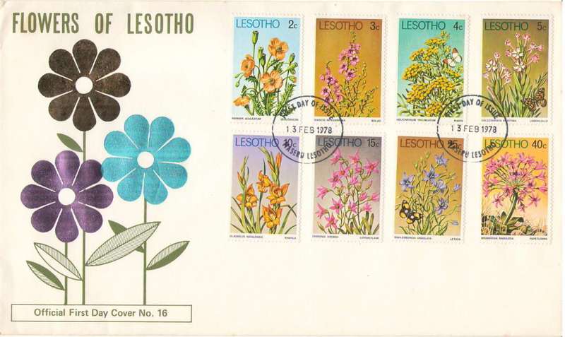 FLOWERS OF LESOTHO ON FDC