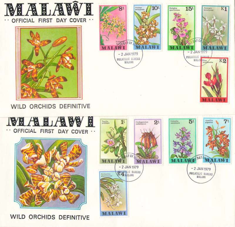 MALAWI ORCHIDS ON FDC