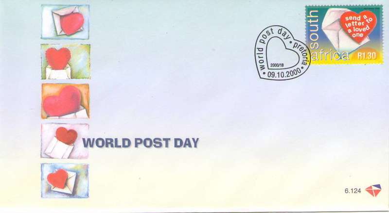 FDC 6TH SERIES 6.124 WORLD POST DAY