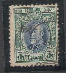 SOUTHERN RHODESIA 5 SHILLING FIELD MARSHALL