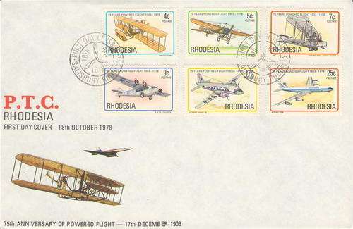 1968 RHODESIA 75TH ANNIVERSARY FLIGHT COVER