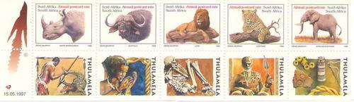 RSA 1050 THULAMELA BOOKLET PANE WITH TAGS MNH