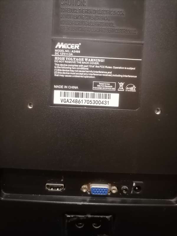 Mecer A2486H 23.8` FHD LED Monitor - Black