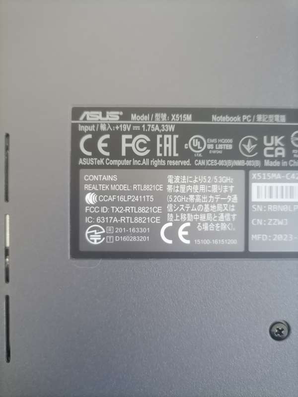 Asus X515M laptop
