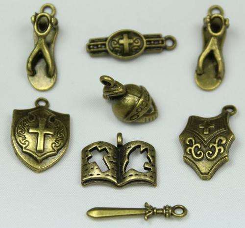 Bronze Armour of God Charm Set