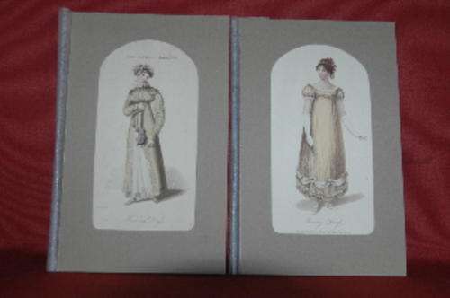 A pair of antique fashion prints from Lady's Magazine 1816