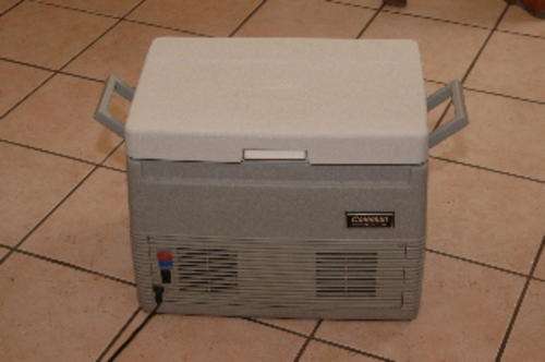 Coleman cooler box works off car lighter.  Excellent condition