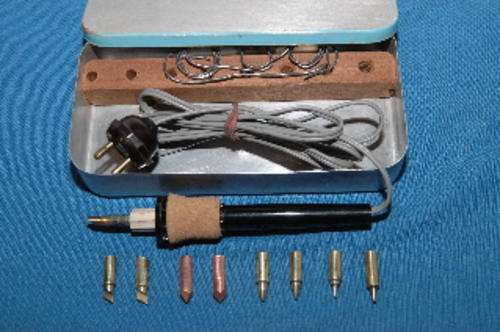 Soldering iron plus various screw-on heads