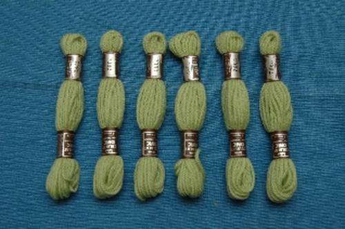 DMC tapestry wool colour 7382 (light green) x 6 skeins
