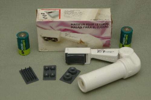 Portable body massager with interchangeable plates