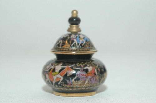 Small ceramic perfume pot made in Greece, gd cond