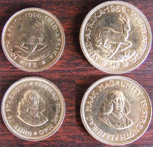 GOLD COIN SET 1966- R1 & R2 - PERFECT