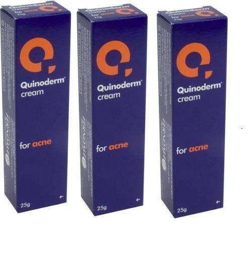 Quinoderm Acne Cream - 10 % Triple Pack - 3 x 25g. 10% Benzyl Peroxide