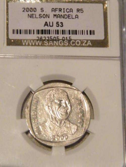 3 x Very Scarce 2000 Smiley Mandela AU 53 Graded