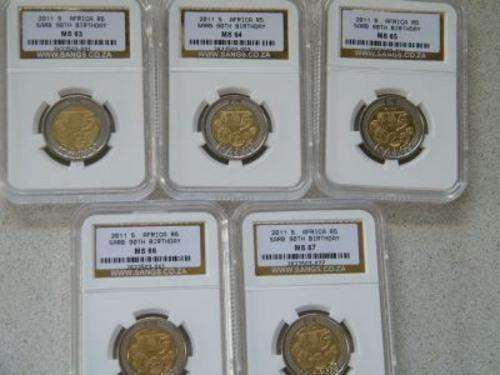 5 Coin SARB Birthday 90th Set