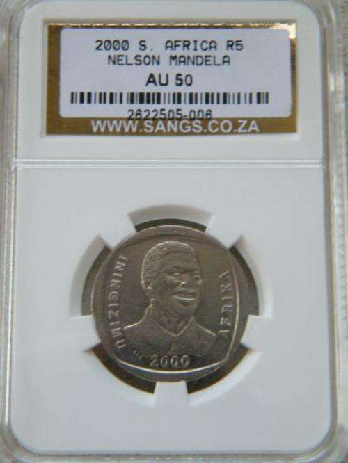 Very Scarce 2000 Smiley Mandela AU 50 Graded