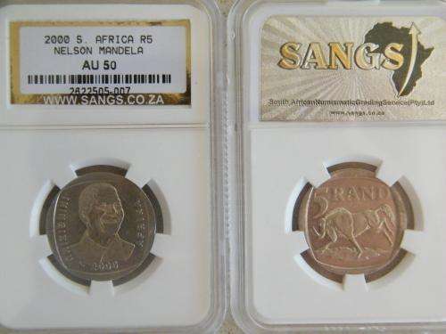 2000 Nelson Mandela "Smiley" R5 graded AU50 @@@ R1 start