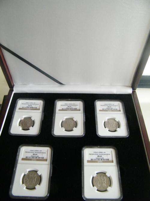 1994 Presidential Inauguration R5 graded NGC SET in Mahogany Style Display Box @@@ R1 start