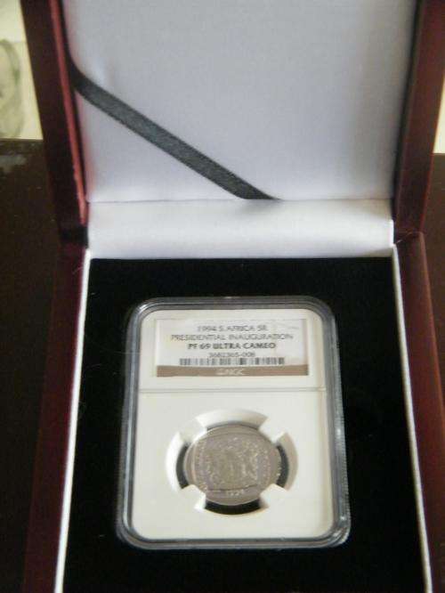 1994 Presidential Inauguration R5 graded NGC PF69UC in Mahogany Style Display Box @@@ R1 start
