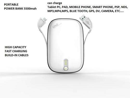 PORTABLE POWER BANK 5500MAH , can charge Tablets,mobilephone,camera,laptop, others, pb002