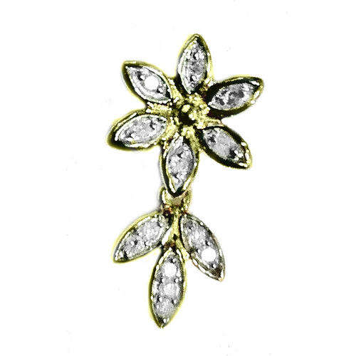 100% REAL, SOLID 9KT YELLOW GOLD NATURAL DIAMONDS PENDANT