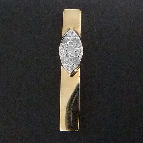 100% REAL, SOLID 10KT YELLOW GOLD NATURAL DIAMONDS PENDANT