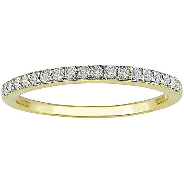 100% REAL, SOLID 10KT YELLOW GOLD NATURAL DIAMONDS BAND RING