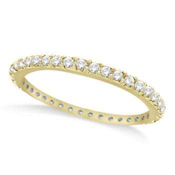 100% REAL, SOLID 10KT YELLOW GOLD NATURAL DIAMONDS ETERNITY RING