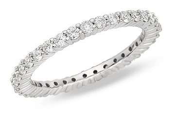 100% REAL, SOLID 10KT WHITE GOLD NATURAL DIAMONDS ETERNITY RING