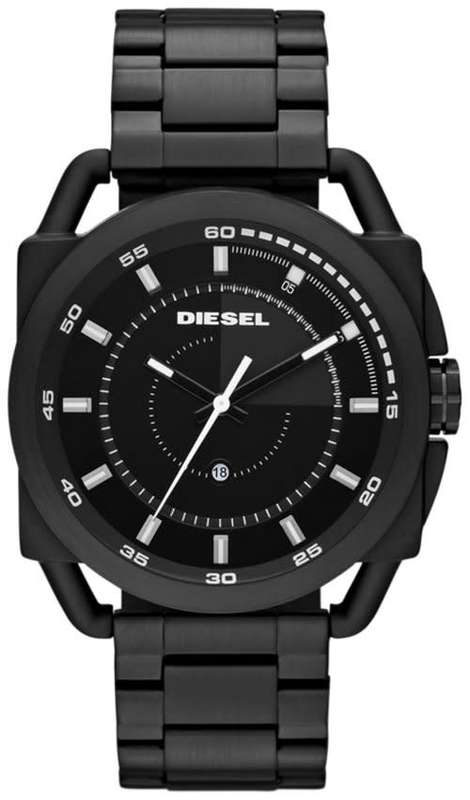 DIESEL DESCENDER STAINLESS STEEL ION PLATED WATCH (DZ1580) #Brand New