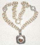 Necklace with square pendant