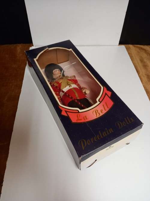 La Belle Hand Painted Queens Guard Porcelain Doll