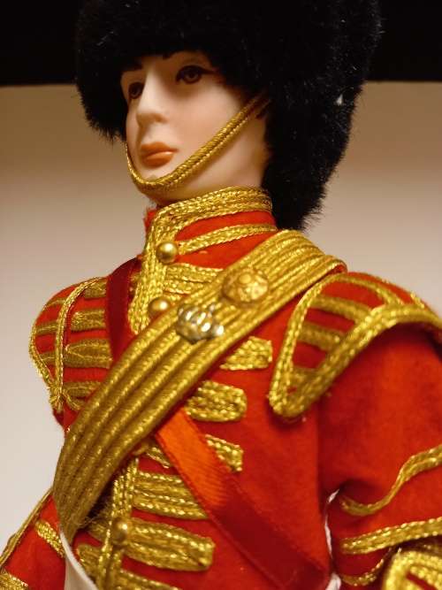 La Belle Hand Painted Queens Guard Porcelain Doll