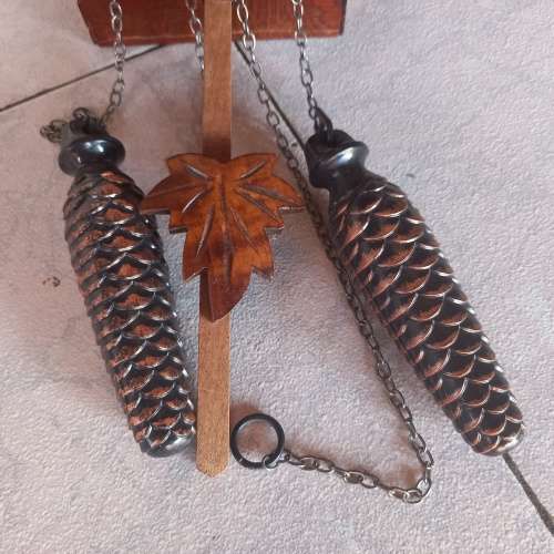 5 Leaf and Bird Battery Operated Carved Cuckoo Clock By ENGSTLER