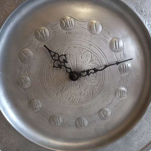 Pewter Wall Clock - German